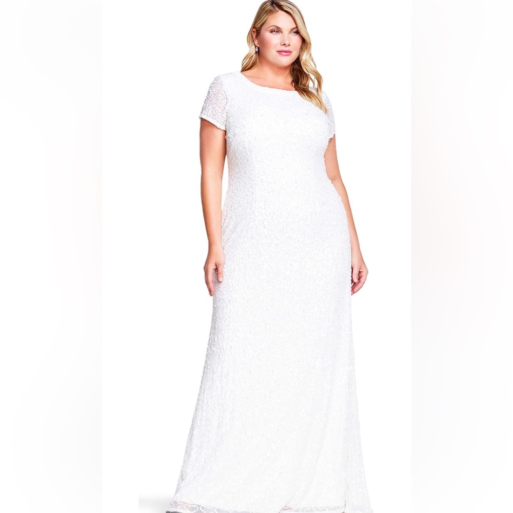 Beautiful white dress with gorgeous sequin and beading